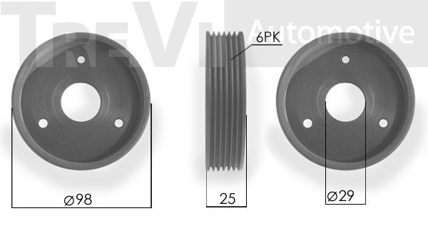 TREVI AUTOMOTIVE Ременный шкив, коленчатый вал PC1087